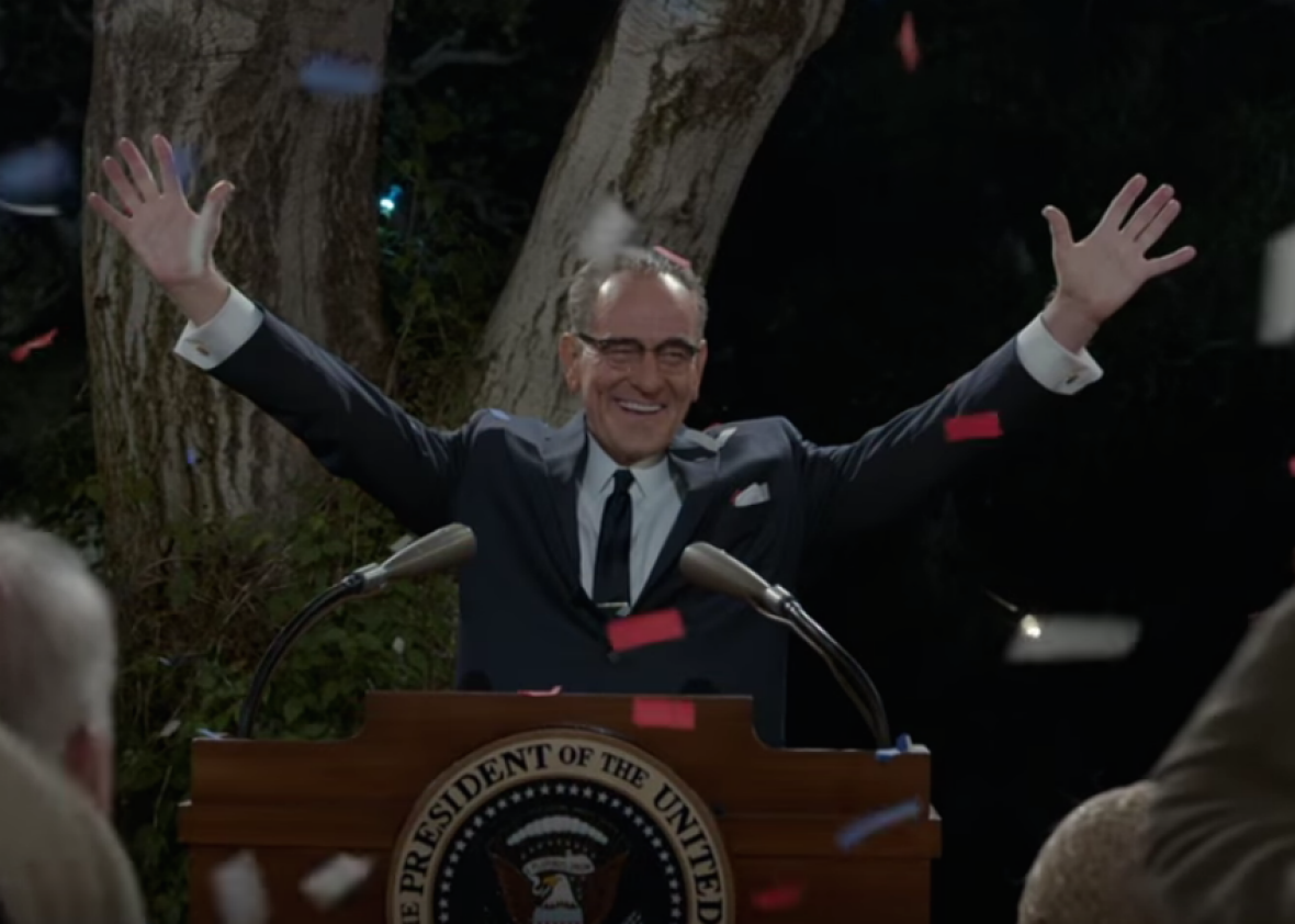 Bryan Cranston as LBJ in All the Way.