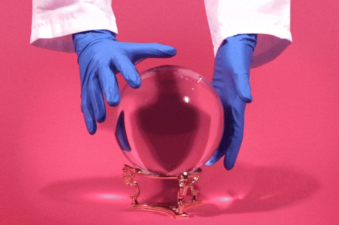 Scientist With Crystal Ball