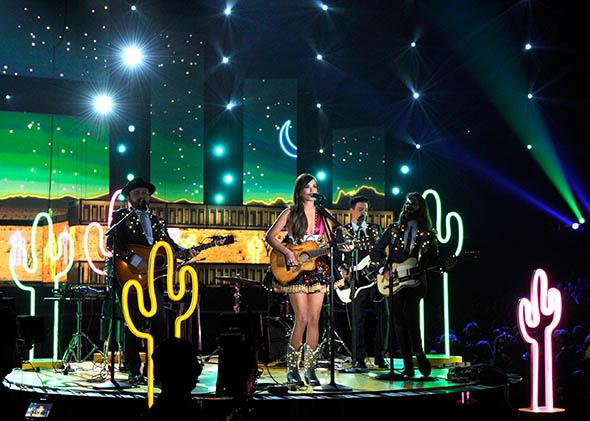 Singer Kacey Musgraves performs onstage during the 56th Grammy Awards on January 26, 2014 in Los Angeles, California. 
