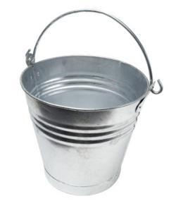 A silver bucket.
