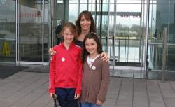 The author and her kids visit the Clinton Presidential Library in Little Rock, AR.