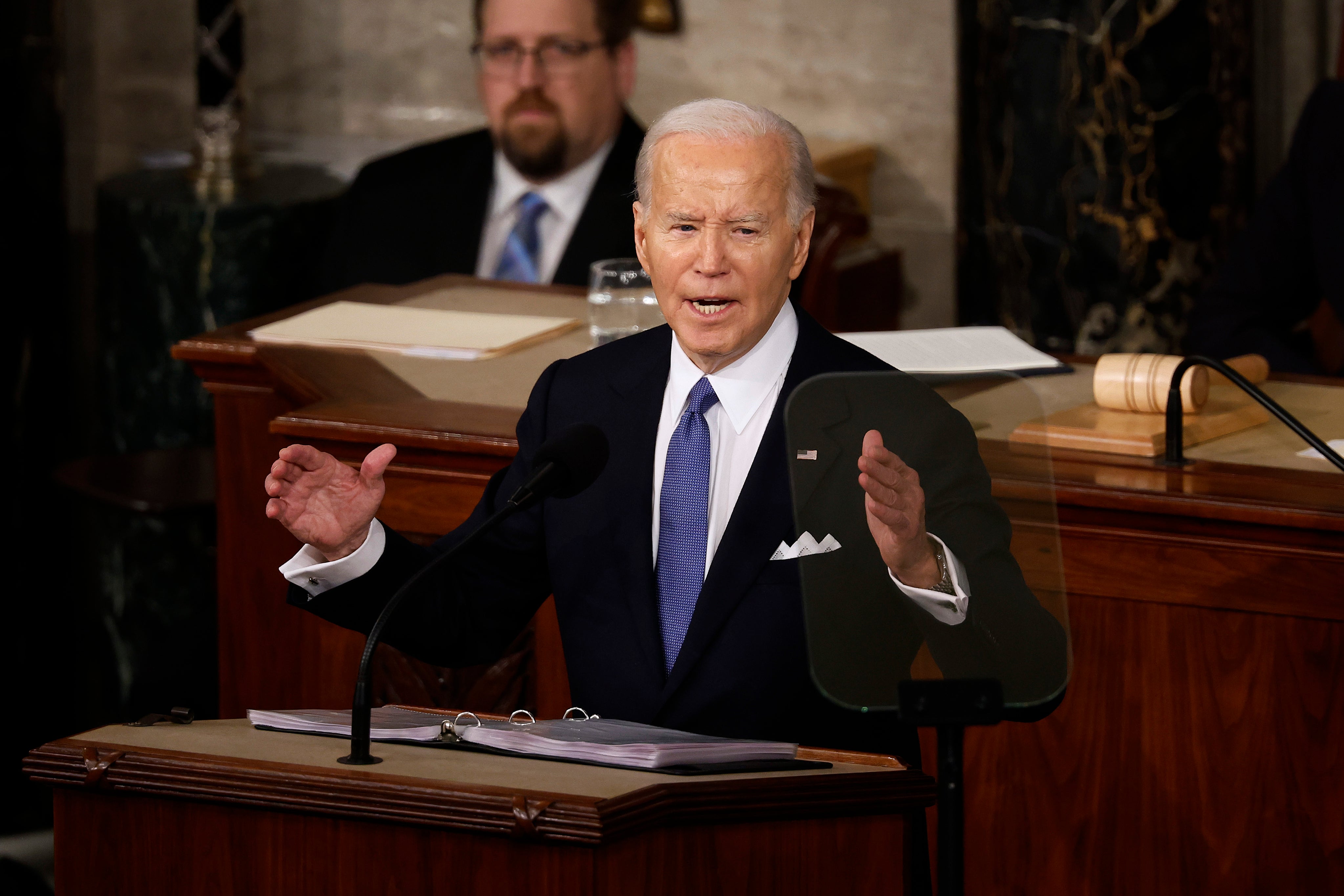 Joe Biden delivers the 2024 State of the Union address.
