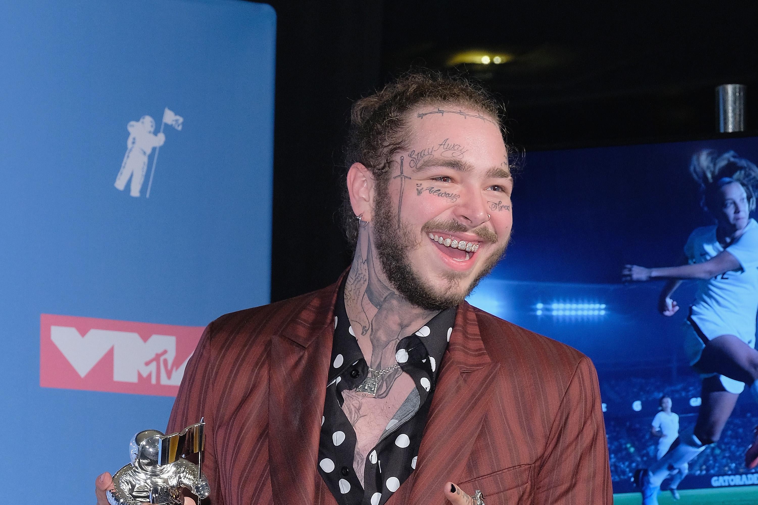 Post Malone at the 2018 MTV Video Music Awards.