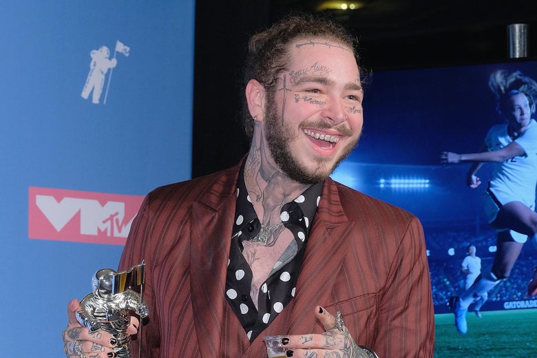 Post Malone at the 2018 MTV Video Music Awards.