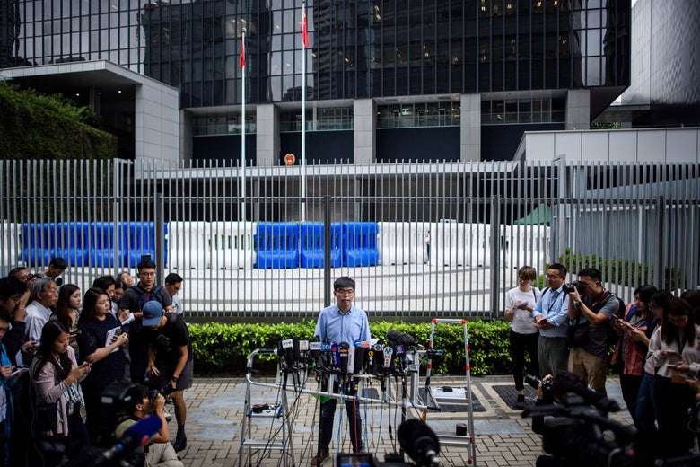 Hong Kong government bars pro-democracy activist Josh Wong from participating in democratic election.