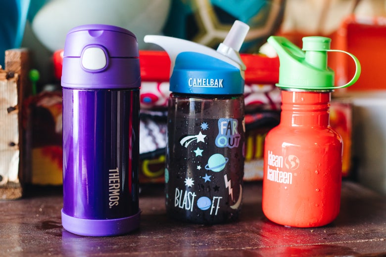assorted water bottles