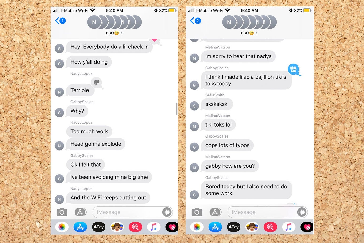 A screenshot of text messages. 