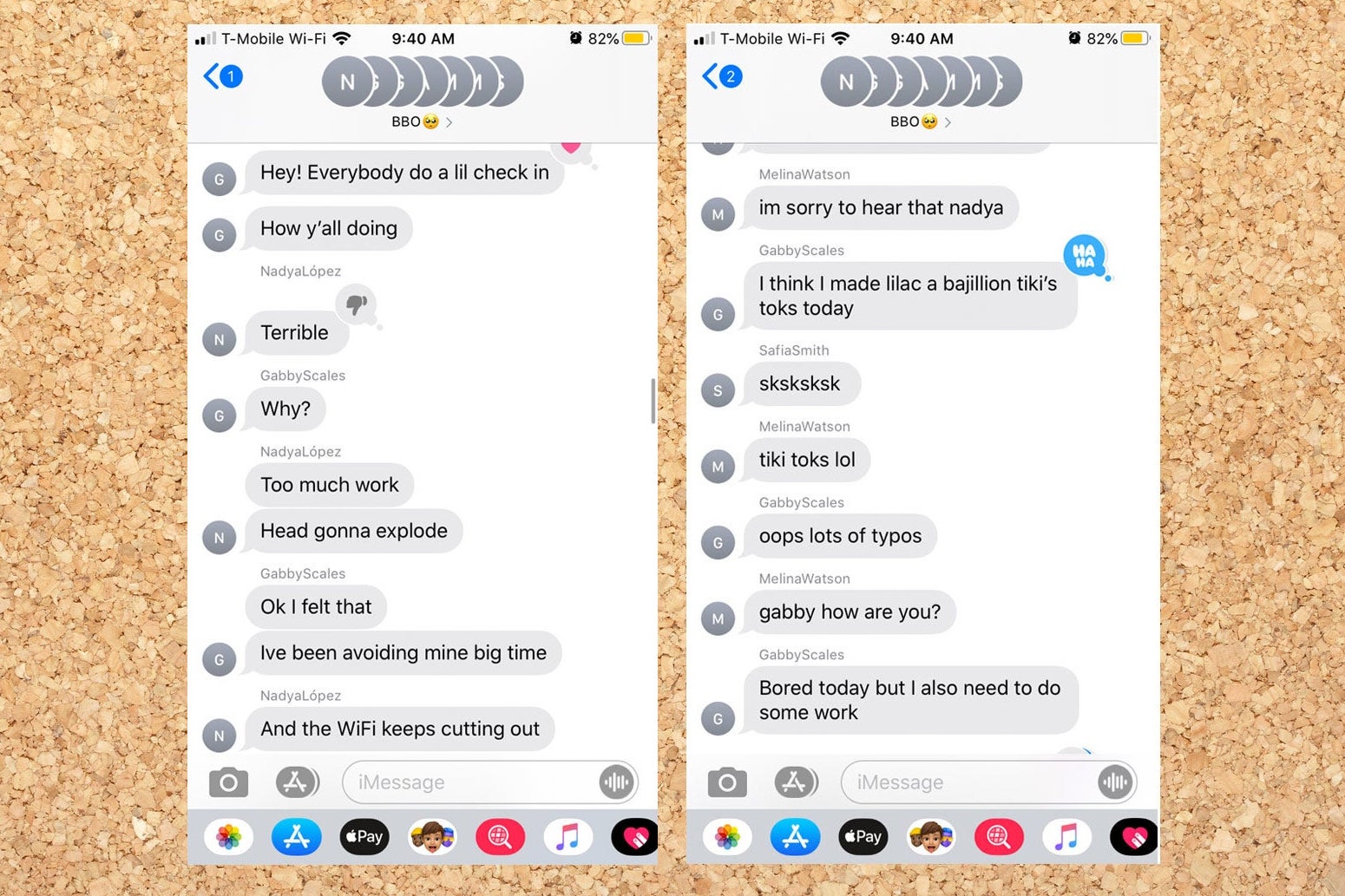 A screenshot of text messages.