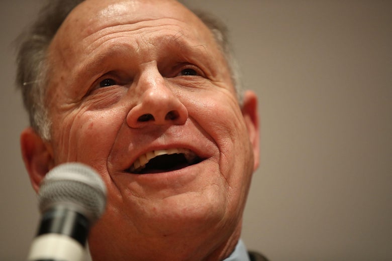 Roy Moore, laughing.