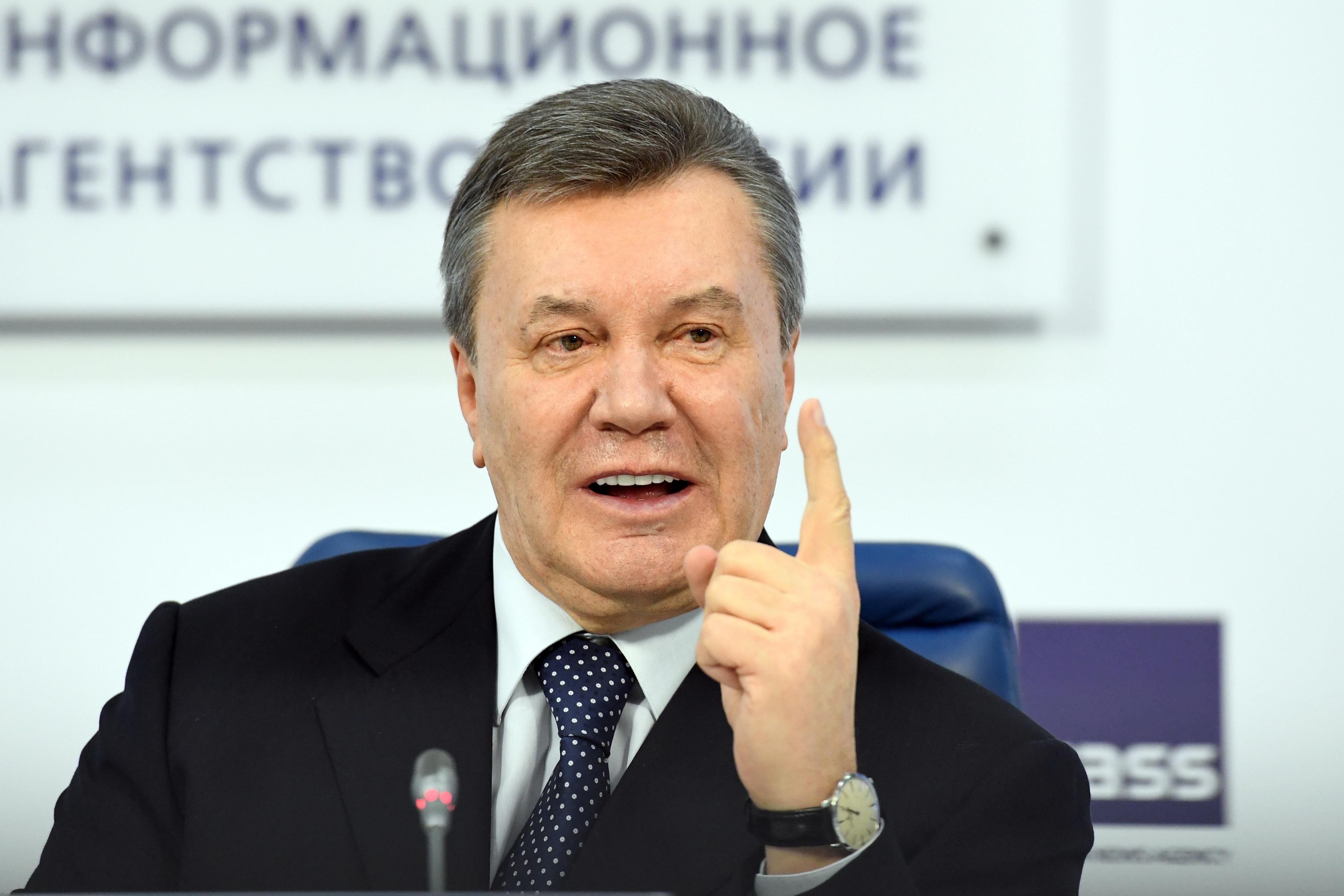 Ukraine's former president Viktor Yanukovych in Moscow. 