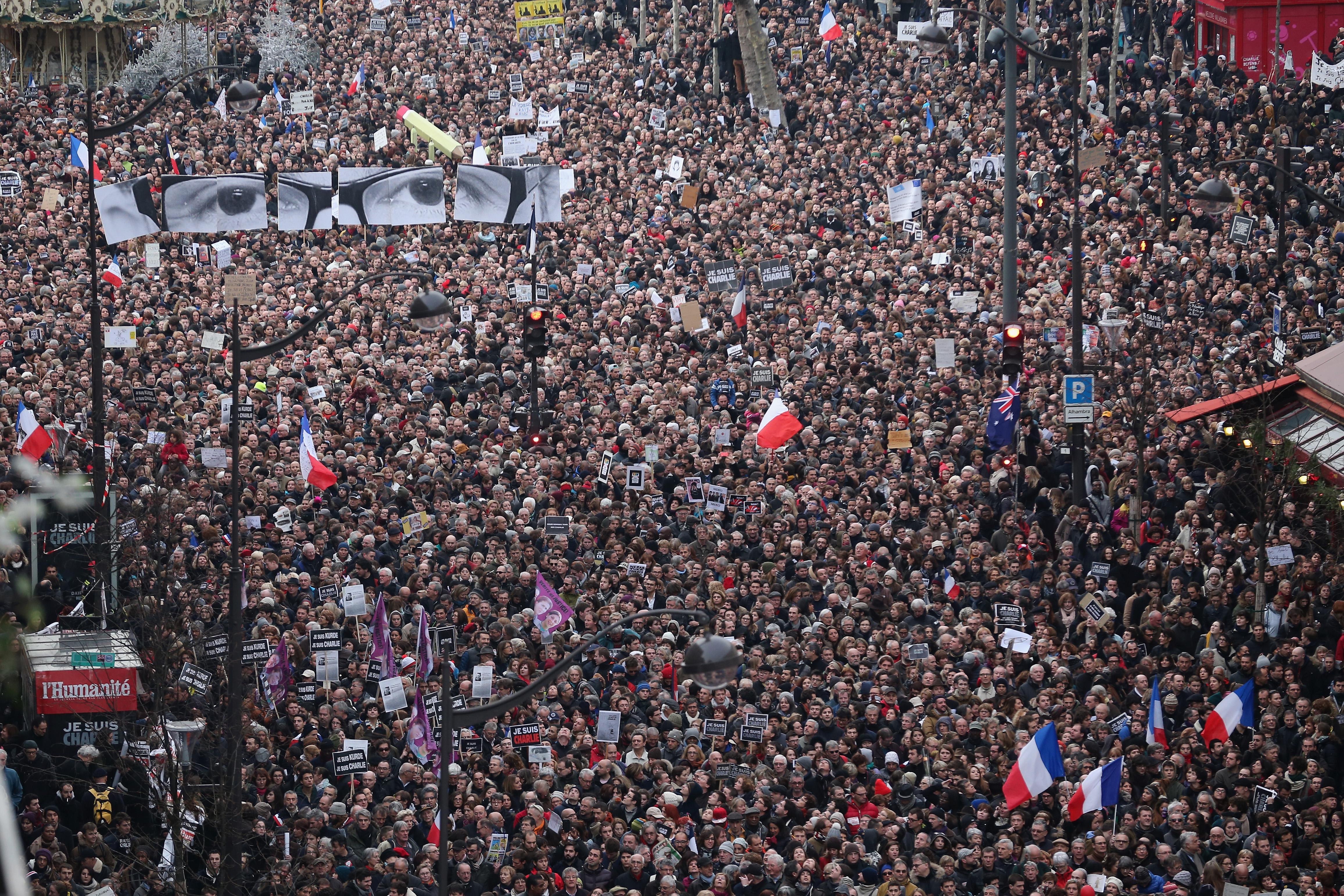 Je suis Charlie' solidarity protests continue