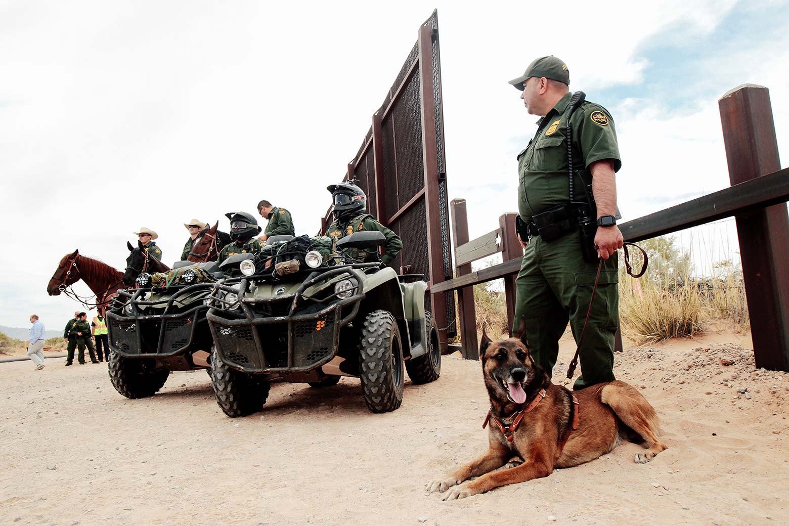 On the southern border with the Border Patrol