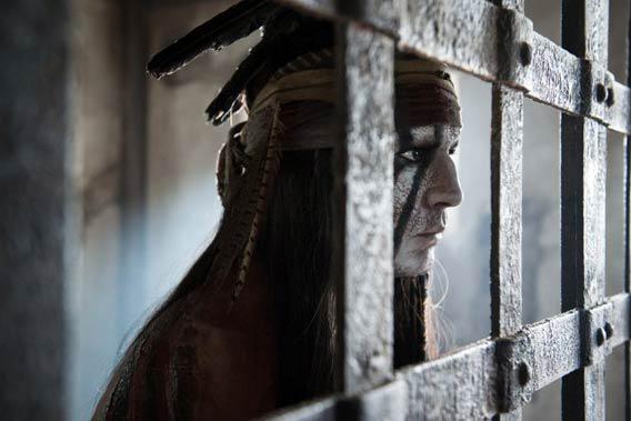 Johnny Depp in The Lone Ranger.