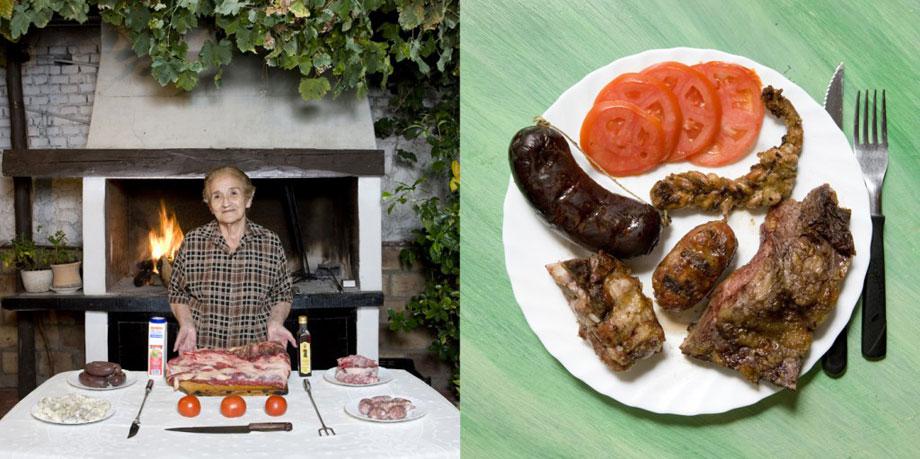 Isolina Perez De Vargas, 83 years old –  Mendoza, Argentina- Asado Criollo (mixed meats barbecue)