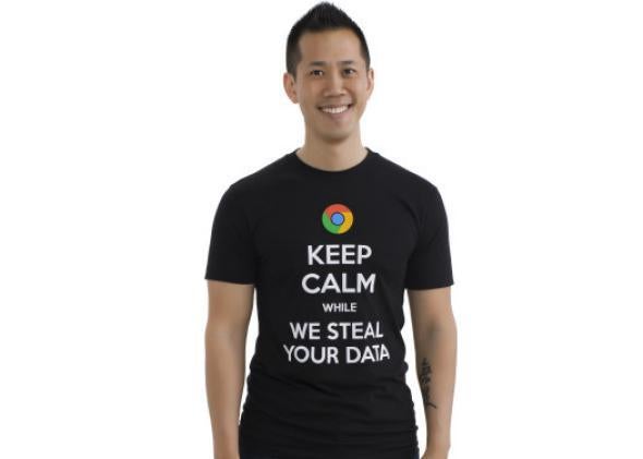Microsoft "keep calm while we steal your data" t-shirt