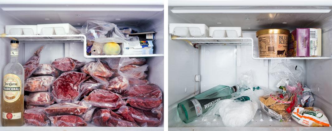 В холодильнике есть мясо