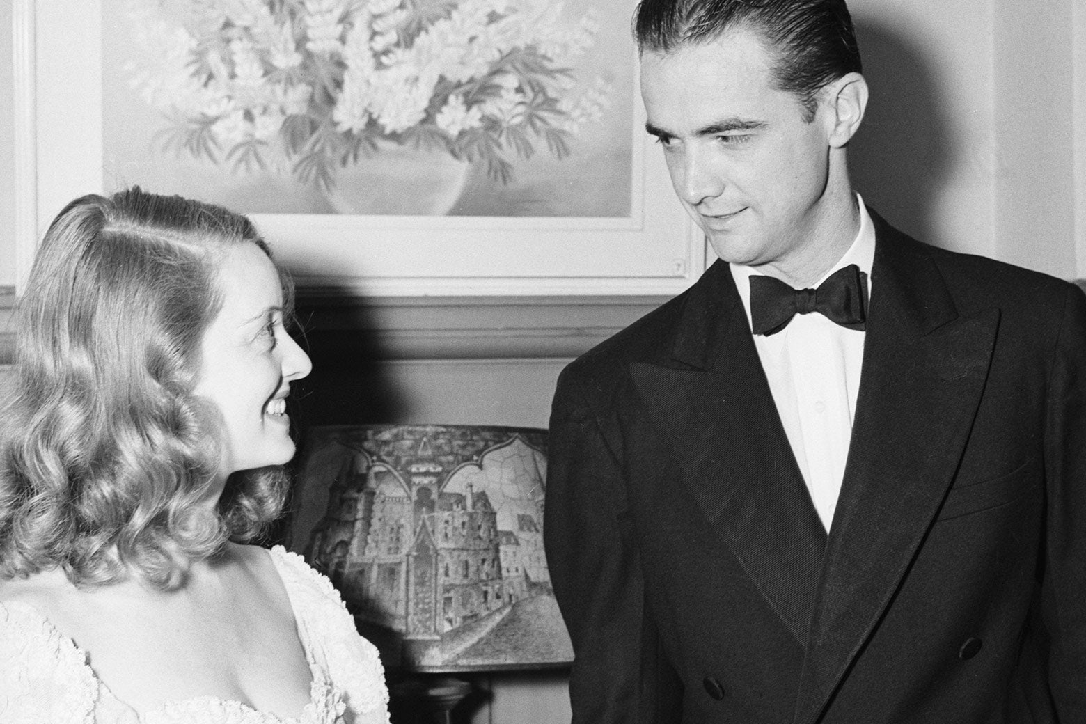 Bette Davis and Howard Hughes looking flirty.