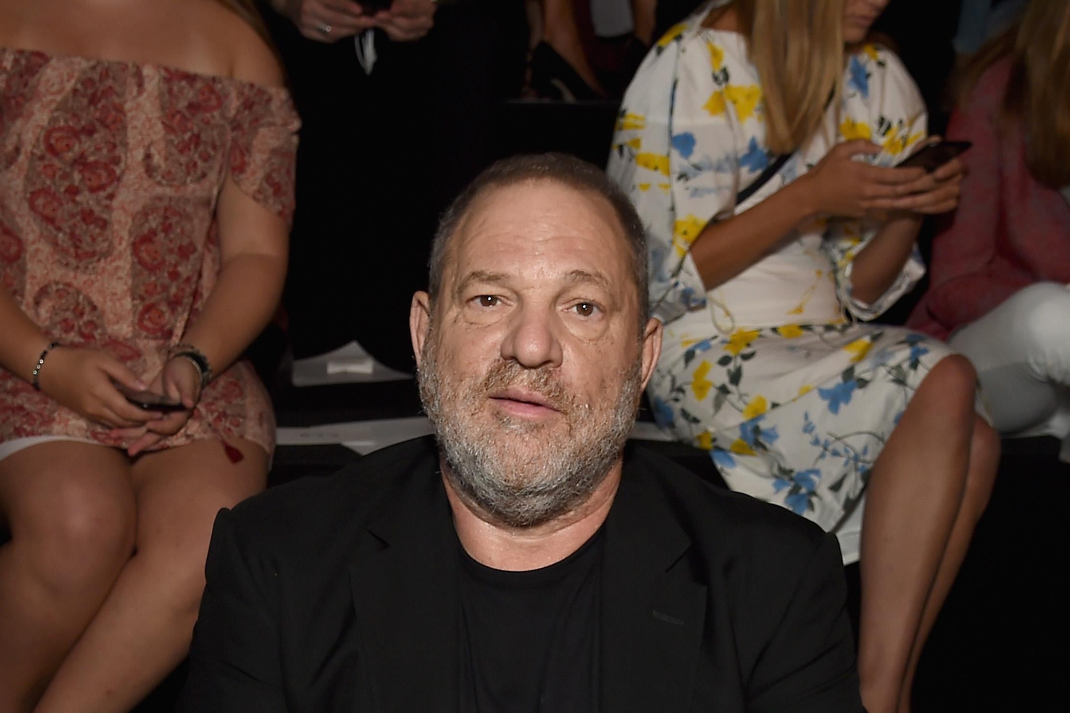 NEW YORK, NY - SEPTEMBER 13:  Producer Harvey Weinstein attends the Marchesa fashion show during New York Fashion Week: The Shows at Gallery 1, Skylight Clarkson Sq on September 13, 2017 in New York City.  (Photo by Nicholas Hunt/Getty Images For NYFW: The Shows)