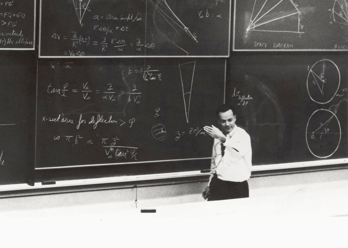 Dr. Richard Feyman during the Special Lecture: the Motion of Planets Around the Sun on March 13, 1964.
