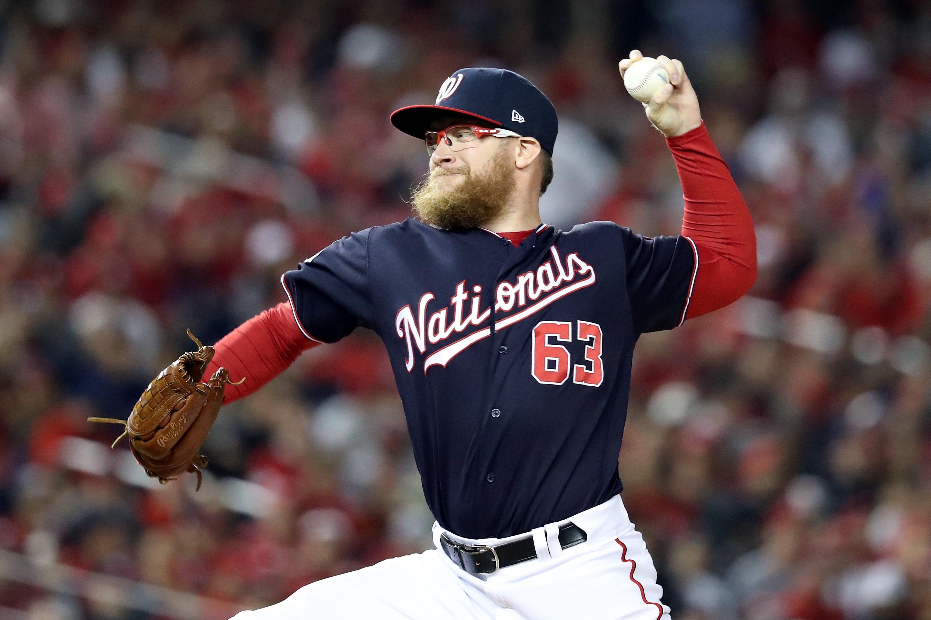 Nationals reliever Sean Doolittle throws a pitch against the Houston Astros during the seventh inning in Game Five.