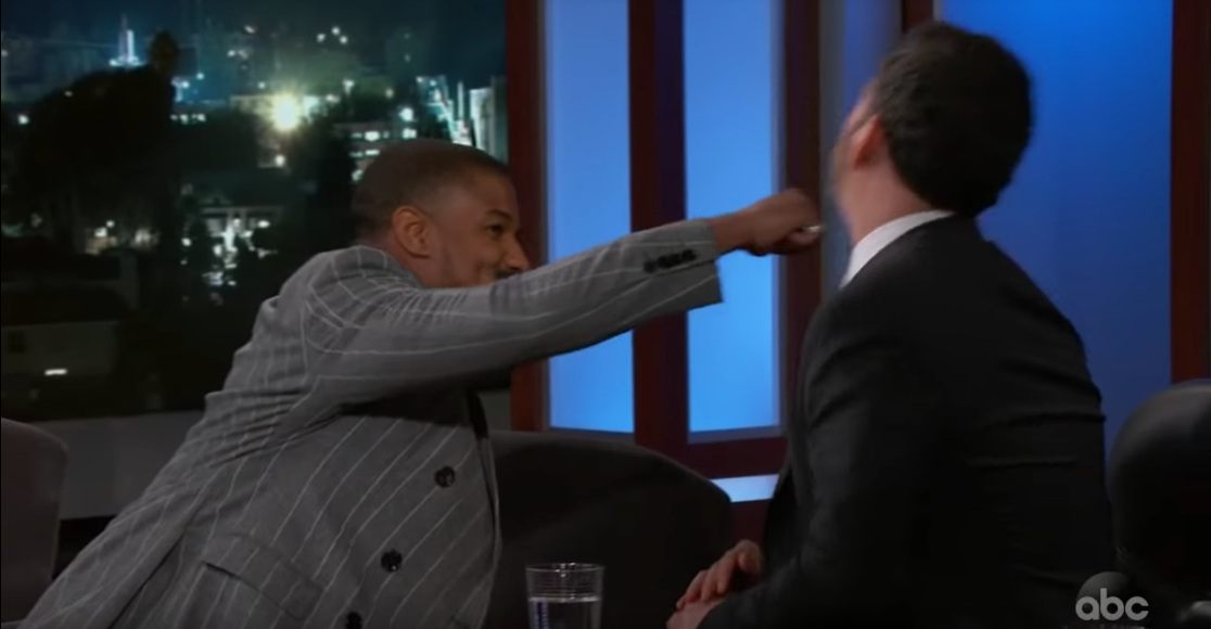 Michael B. Jordan Punches Jimmy Kimmel On Late Night