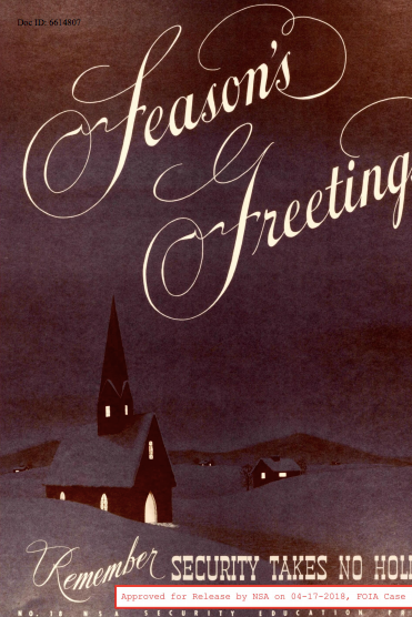 NSA season's greetings poster