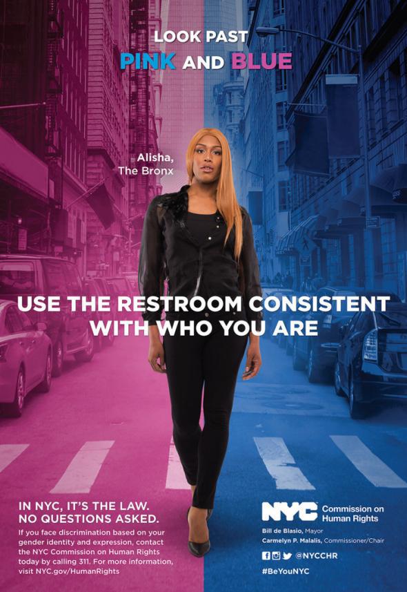 New York City launches Look Past the Pink and Blue trans bathroom