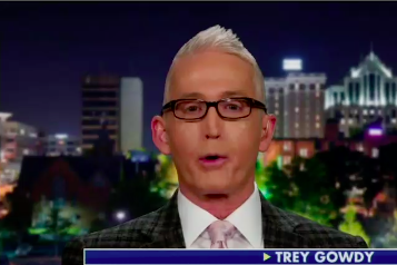 Screengrab of Trey Gowdy and his fauxhawk.