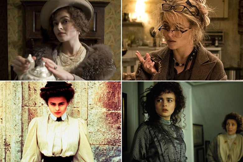 Helena Bonham Carter in The King’s Speech, Ocean’s 8, A Room With a View, and Howard’s End.