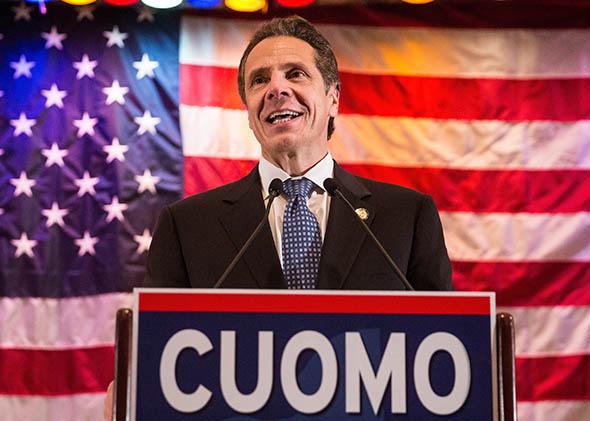 New York State Governor Andrew Cuomo speaks at an event to support his reelection on October 30, 2014 in New York City.