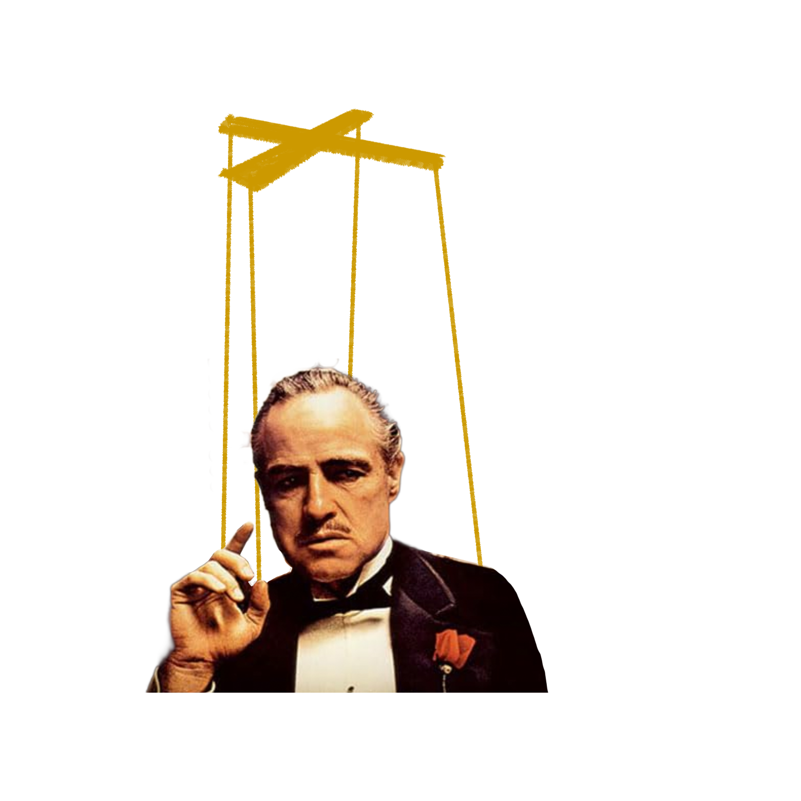 Marlon Brando as the Godfather.