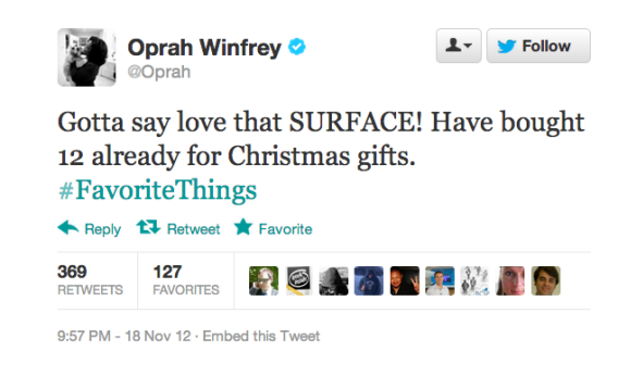 Microsoft hopes Oprah's fans will do as she says, not as she does.