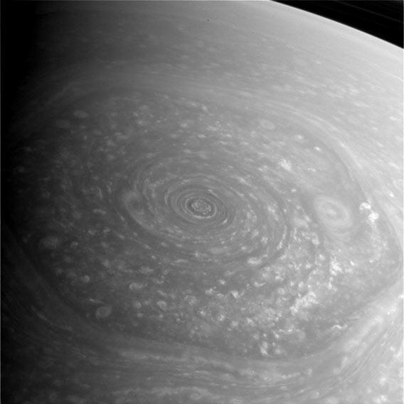 Cassini picture of Saturn's north polar hexagon