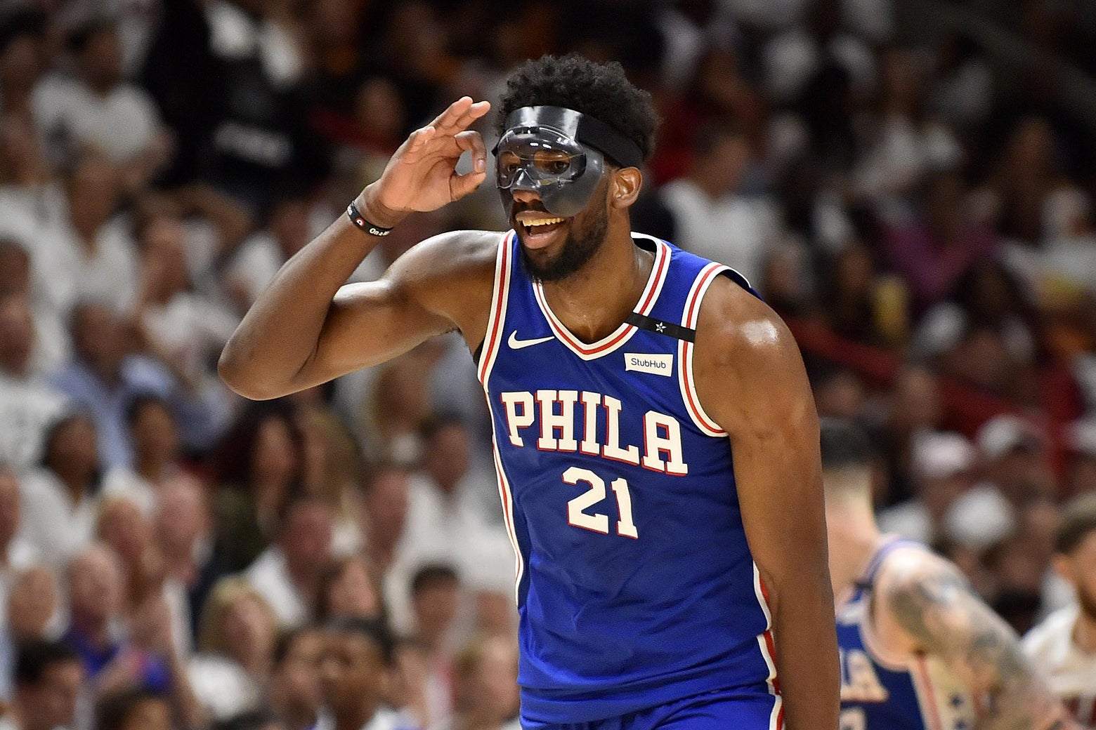 Joel Embiid is back, he's got a cool mask, and he's about to destroy the  NBA.