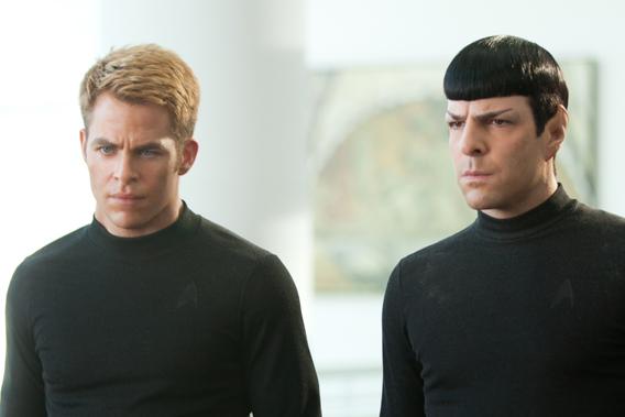 Chris Pine and Zachary Quinto in "Star Trek Into Darkness"