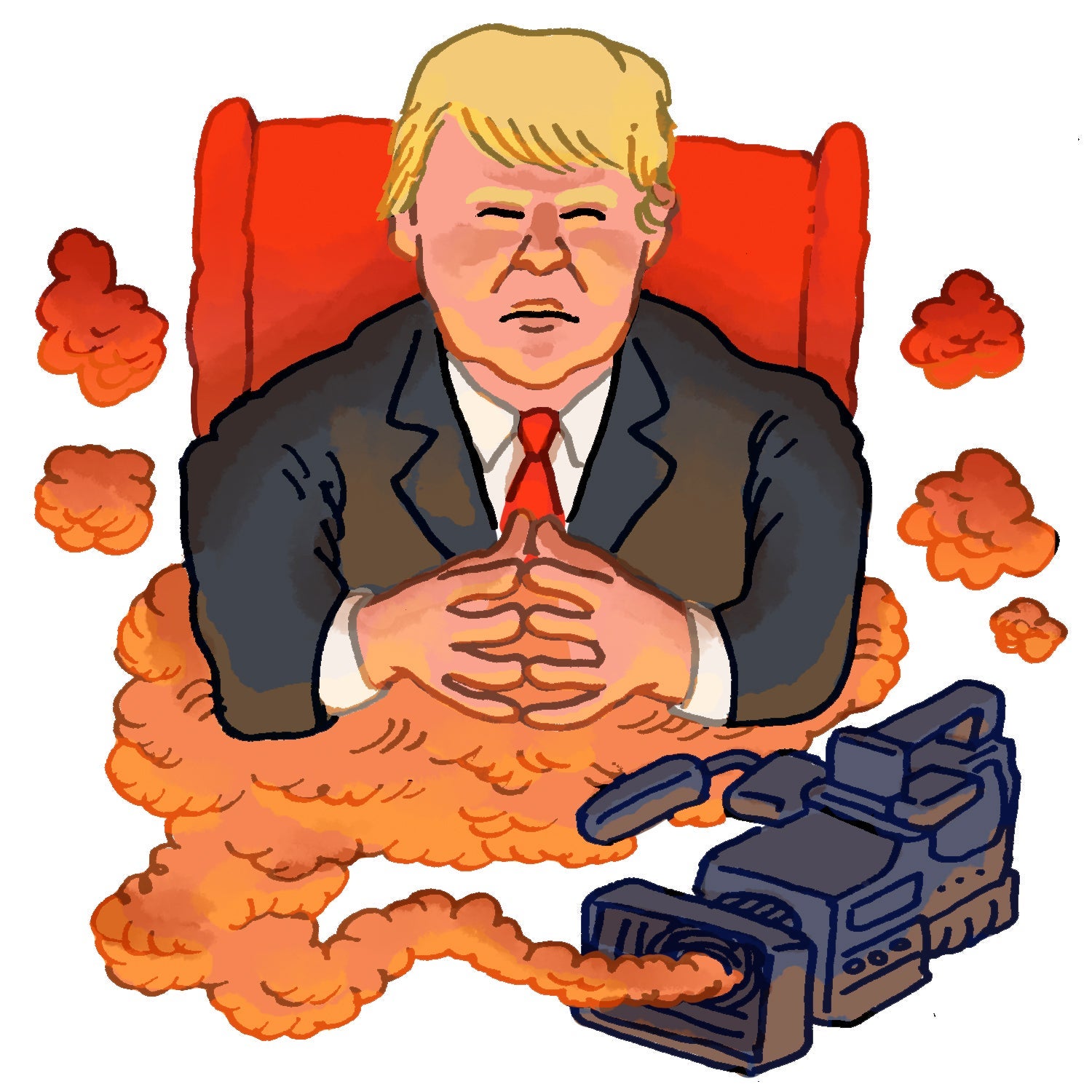 Illustration of Donald Trump.