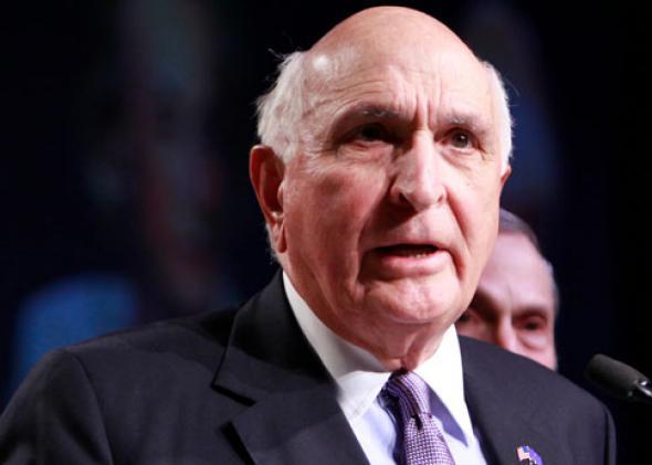 Venture capitalist Kenneth Langone speaks during the NYU Langone Medical Center celebration at the Intrepid Sea-Air-Space Museum on October 2, 2011 in New York City. 