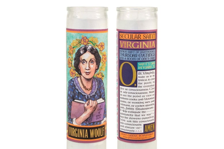 The Virginia Woolf candle. 