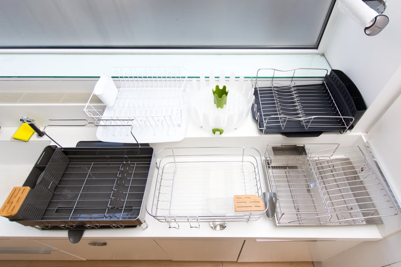 variety of dish racks