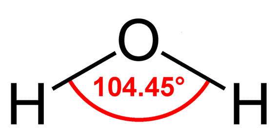 Diagram of a water molecule