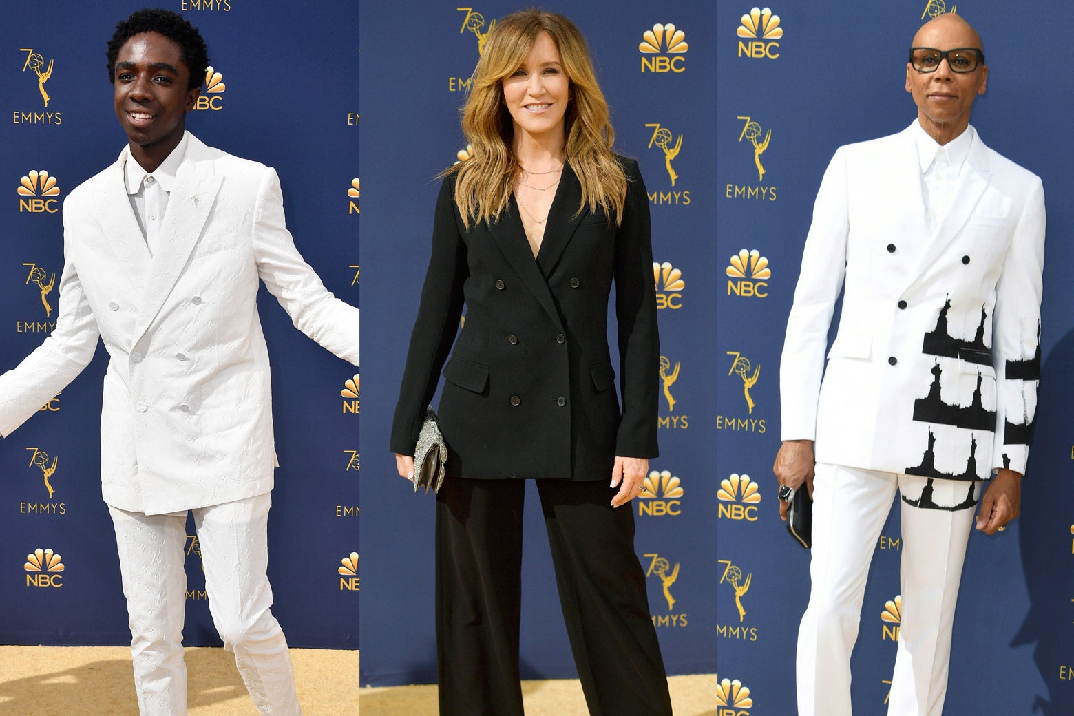 Caleb McLaughlin, Felicity Huffman, and RuPaul.