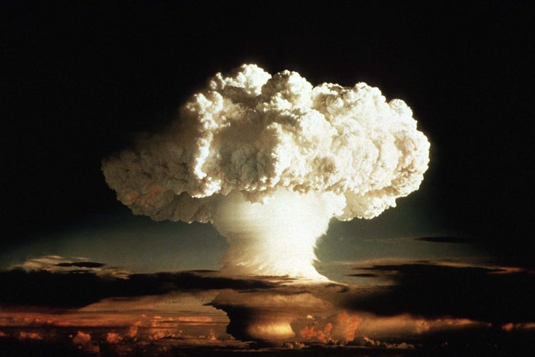 A mushroom cloud