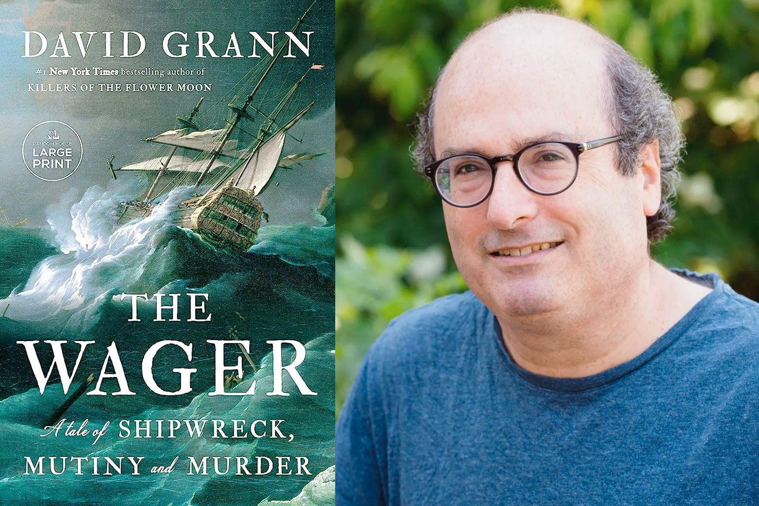 The book cover and David Grann.