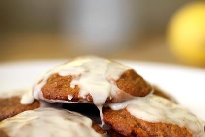 Gingerbread Cookies with Lemon Glaze