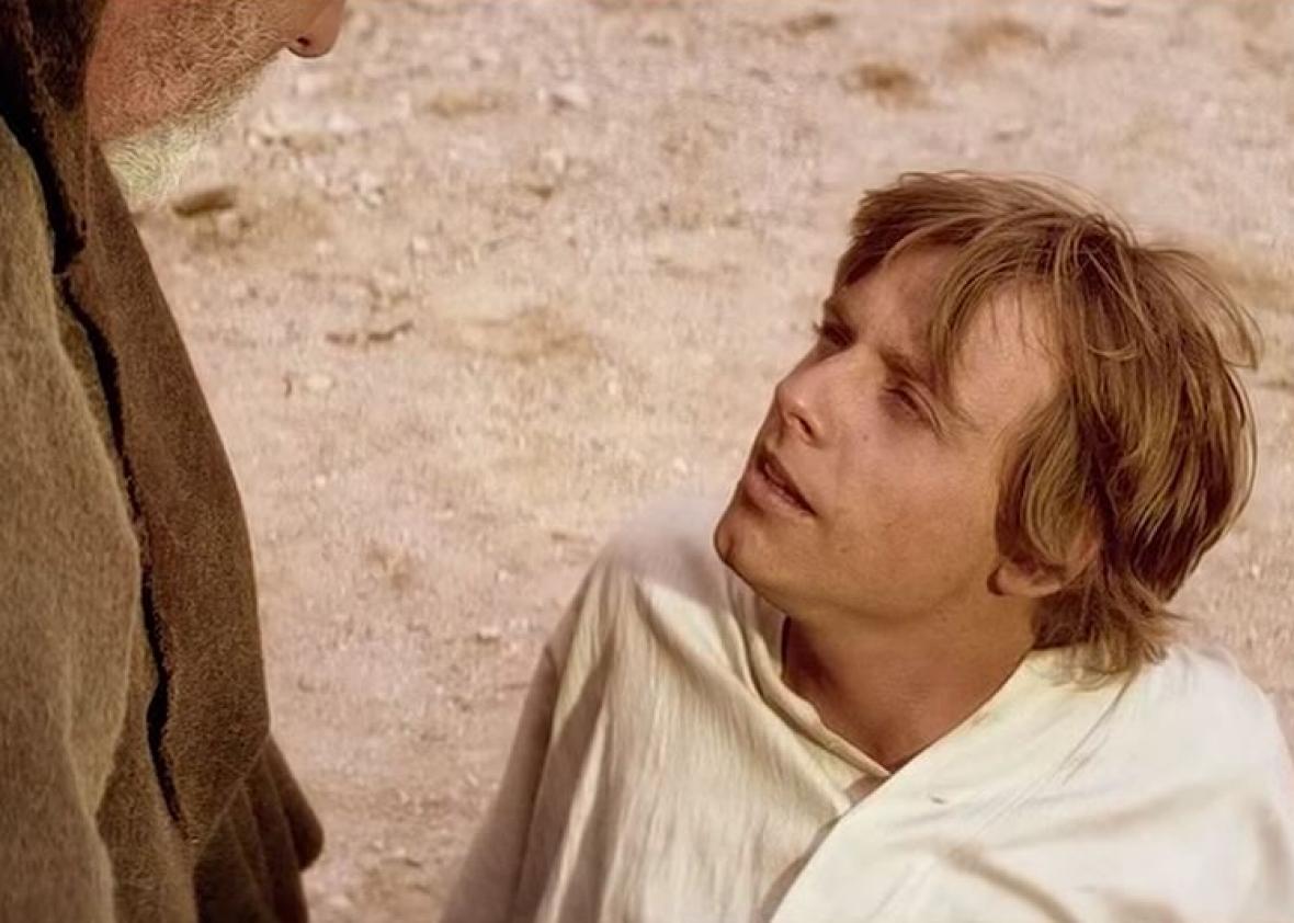 Luke Skywalker's A New Hope dialogue is mostly questions in