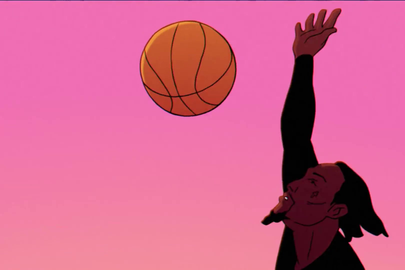 An animated version of Offset, blocking a basketball shot.