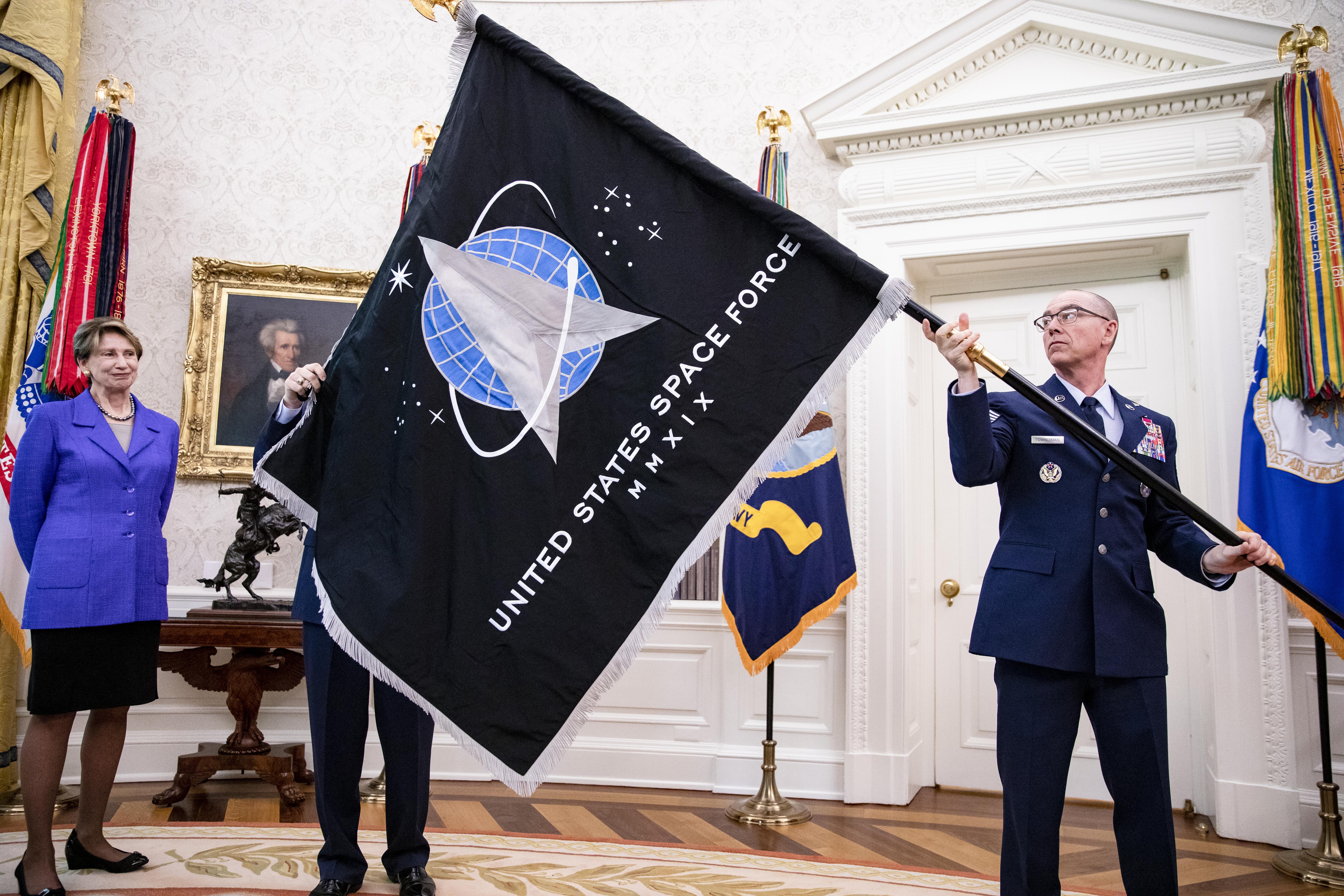 Космические войска сша. Флаг космические войска США. Space Force флаг. USA Space Force Flag.