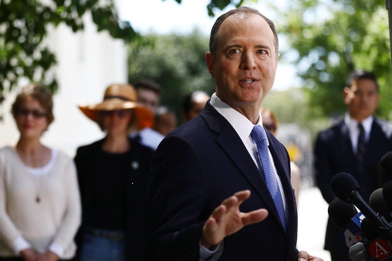 Adam Schiff, chairman of the House's Intelligence Committee, speaks at a news conference on April 18, 2019 in Burbank, California.