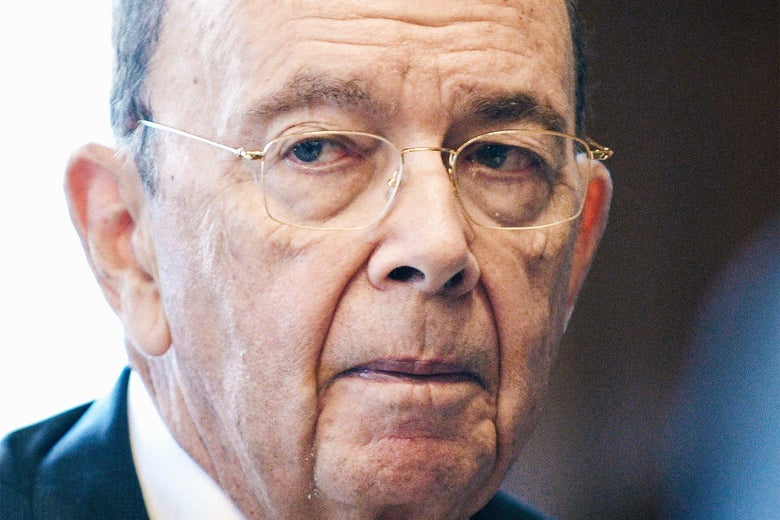 U.S. Secretary of Commerce Wilbur Ross gestures during an October interview with Reuters in Washington