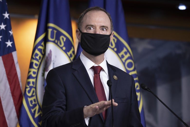 Rep. Adam Schiff (D-CA) speaks at a press conference on Capitol Hill on June 30, 2020 in Washington, D.C.